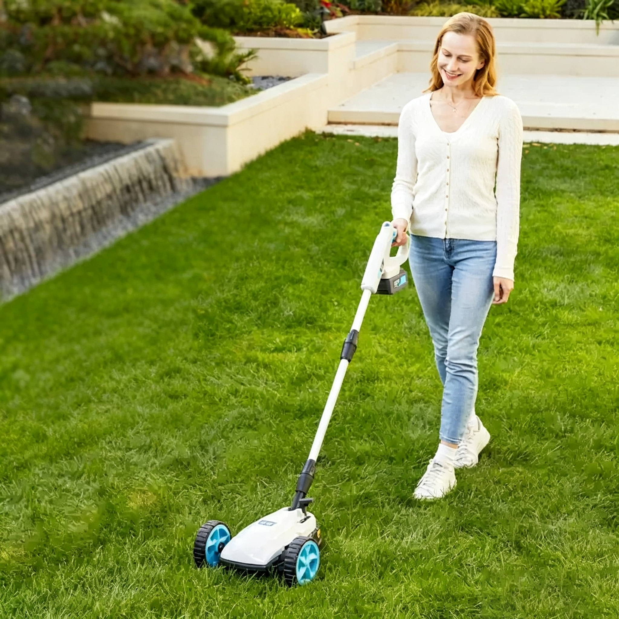 Cordless Hand-Held Mini Lawn Mower